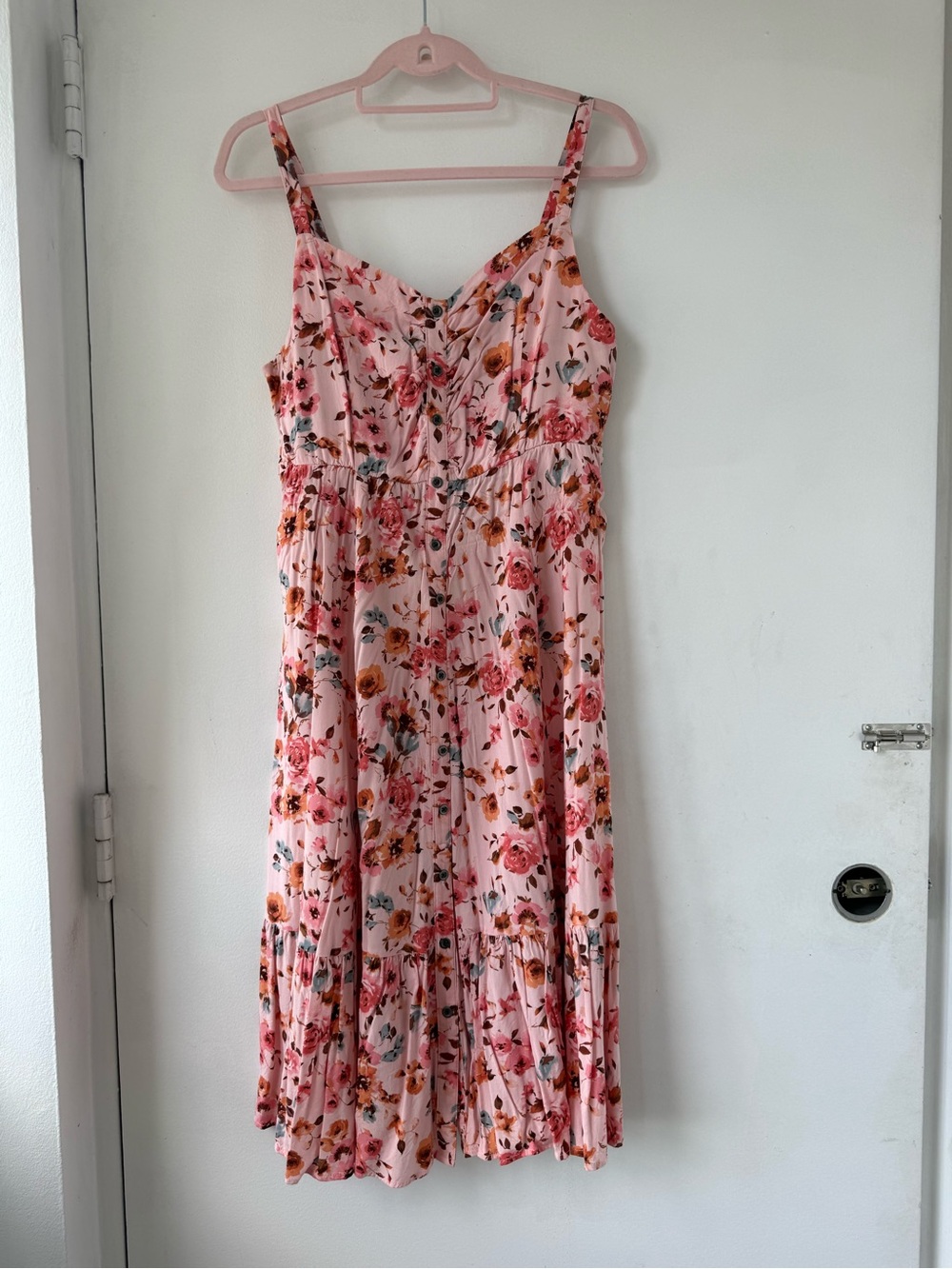torrid Pink Floral Midi Sundress